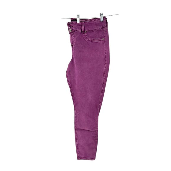 Torrid Denim Jeggings Womens 18R Purple 3 Button and Zip Fly Pockets - Picture 1 of 8